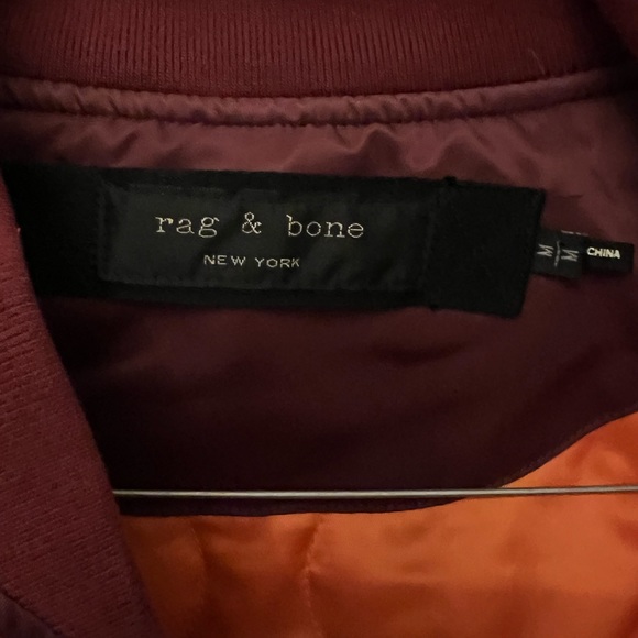 Women’s rag & bone Burgundy Bomber - Picture 5 of 5